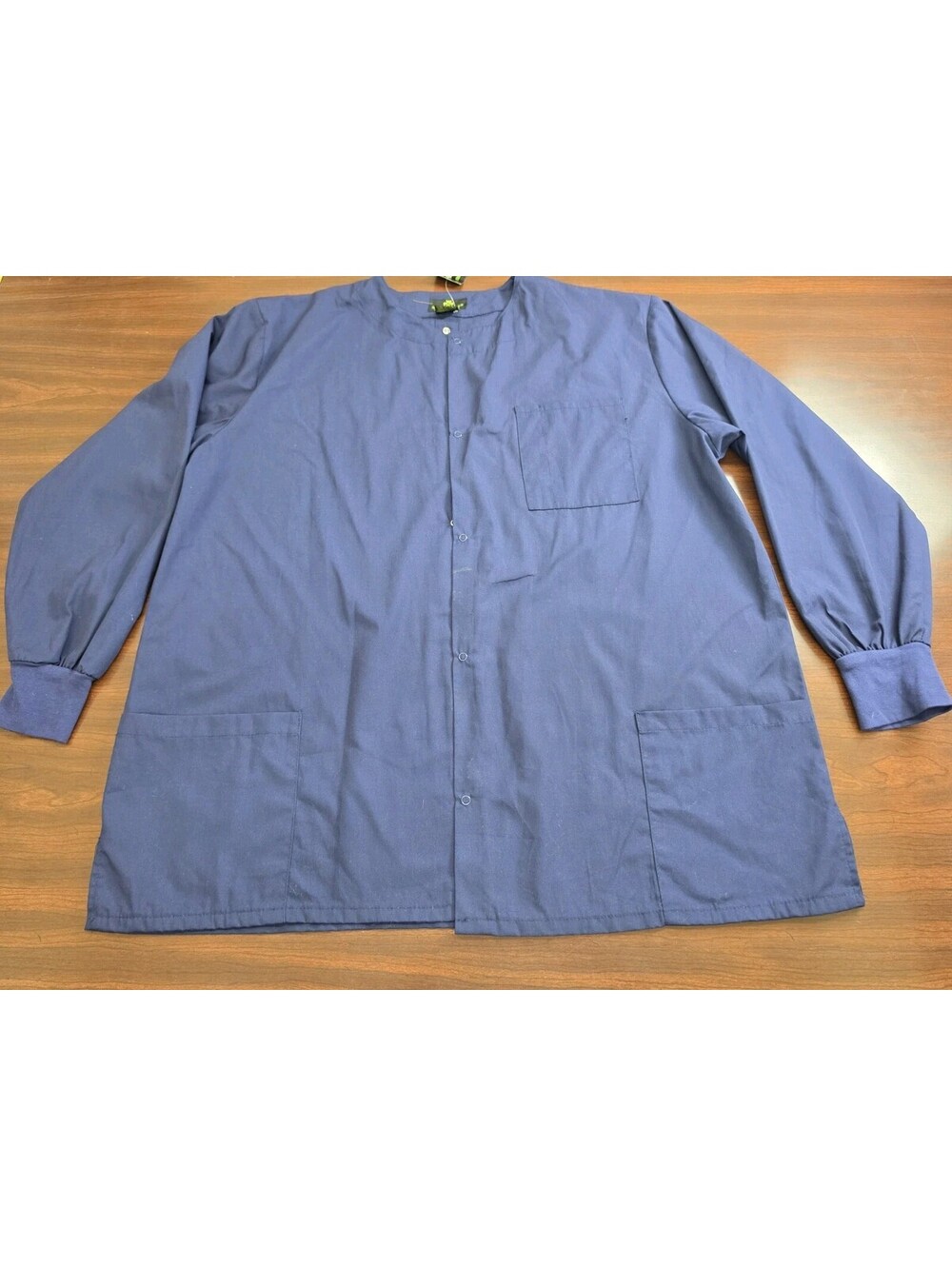 NWT Natural Uniforms Size XL True Blue Scrub Jacket Warm Up Lab Coat Medical